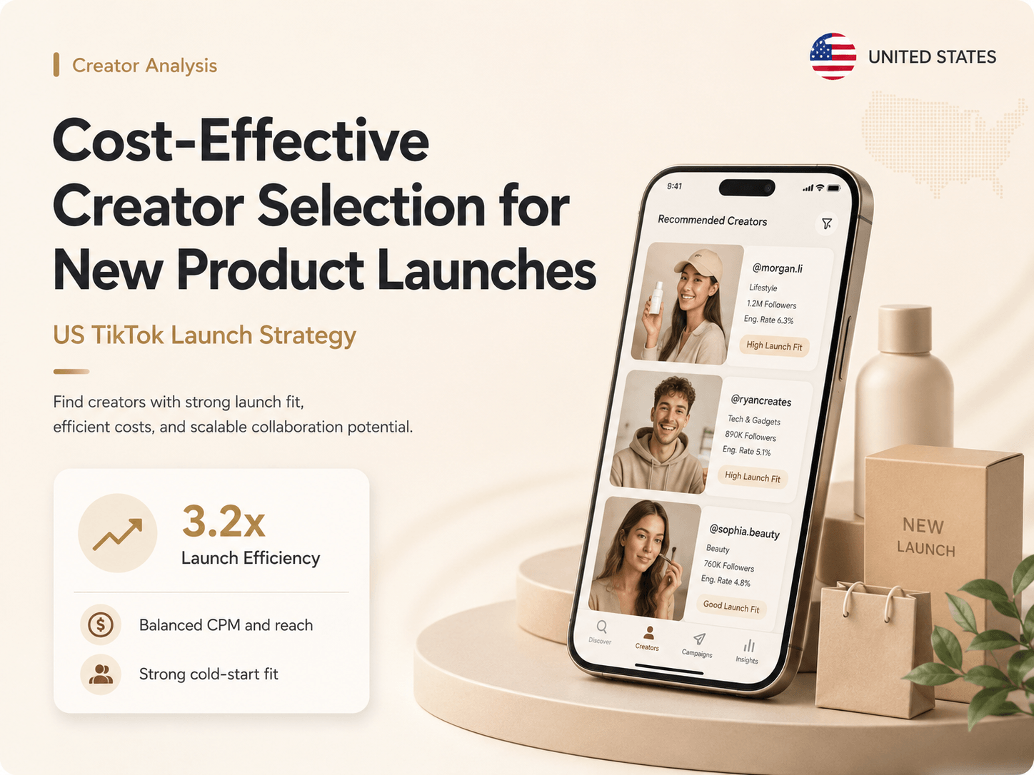 Cost-Effective Creator Selection for New Product Launches
